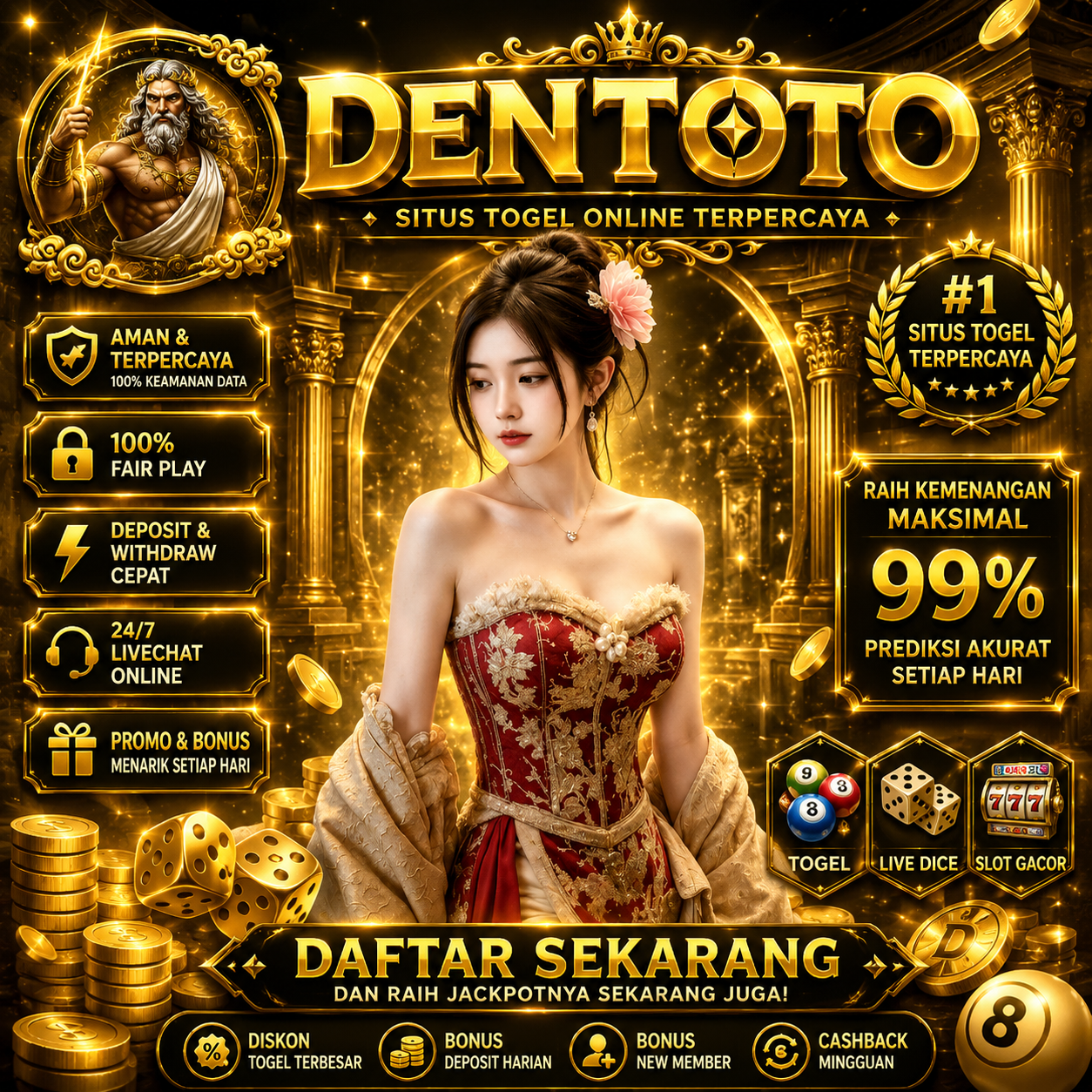 DENTOTO : 4D Situs Game Online Terpercaya & Pasaran Terlengkap Se Asia by Hey siriusly